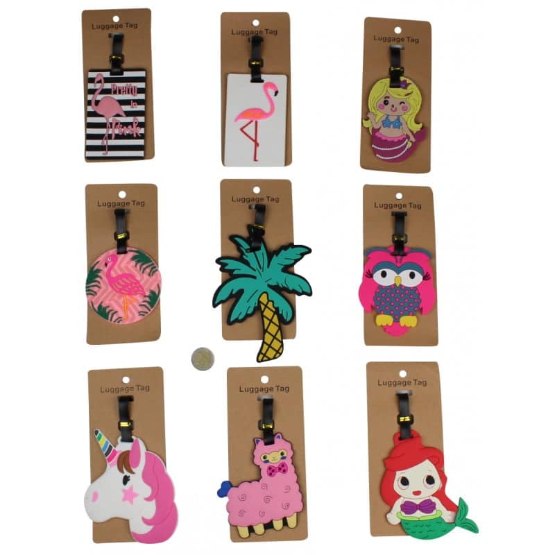 Cartoon Luggage Tags MOQ 20 vendingmachines.ie