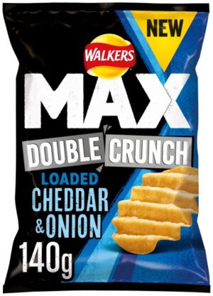 Walkers Max Double Crunch Cheese & Onion Crisps