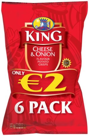 King Cheese & Onion Crisps 6 Pack E2.00 PMP
