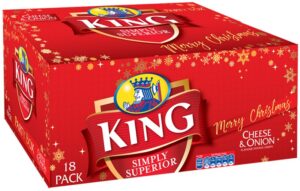King Cheese & Onion Crisps Crisps Christmas Box 18 Pack