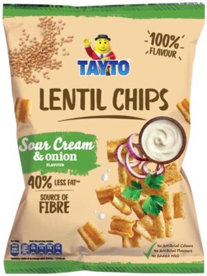 Tayto Lentil Chips Sour Cream & Onion