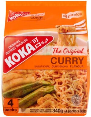 Koka Curry Flavour Oriental Instant Noodles 4 Pack