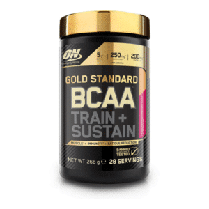 On Gold Stand. Bcaa 266G Peach & Passion