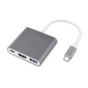Type C To HDMI &USB 3.0&USB-C Adapter (Grey)