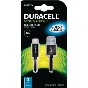 Duracell Fast Charging Type-C Data Cable Black