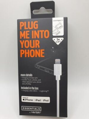 Ventev Essential Type-C 1M Data Sync Cable White