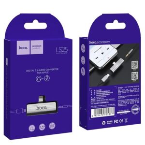 Hoco LS25 Digital 3.5 Audio Lighting Converter (Silver)