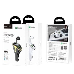 Hoco E47 Traveller Wireless Headset Car Charger White