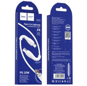 Hoco X55 Type-C to Lightning Charging Data Cable PD 20W (White)