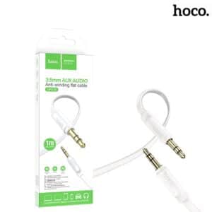 HOCO UPA16 Anti-Winding Flat 3.5mm AUX Cable 2m (White)