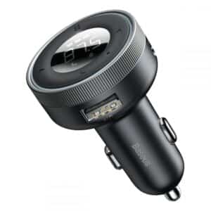 Baseus CCLH-01 Enjoy Dual Port Fast Charge FM MP3 Transmitter Black