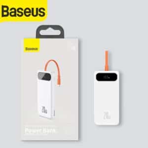 Baseus Digital Display IP Edition 20W Power Bank (10000mAh) with Built in Lightning CableWhite