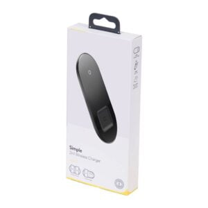 Baseus WXJK-01 Simple 2in1 Wireless Charger 18W (Phone+Airpods) Black