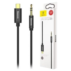 Baseus CAM01-01 Type-C Male To 3.5 Male 1.2M Audio Cable Black