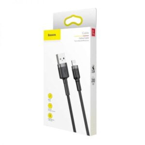 Baseus CALKLF-CG1 Cafule Braded Lightning Cable 1.5A (L=2M) Grey+Black