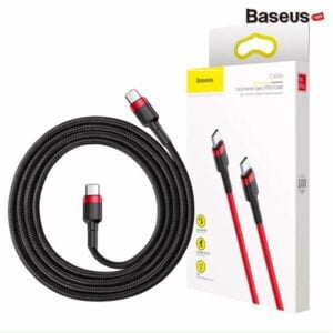 Baseus CATKLF-G91 Cafule Braded Type-C To Type-C PD2.0 60W (20V 3A) (L=1M) Red+Black