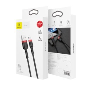 Baseus CALKLF-R91 Cafule Braded Lightning Cable 2A (L=3M) Gray+Black