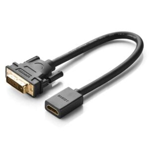 UGREEN 20118 DVI Male to HDMI Female Adapter Cable (22cm) Black