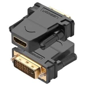 UGREEN 20124 HDMI Female TO DVI 24+1 Male Adapter (Black) “