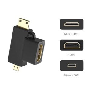UGREEN 20144 Micro HDMI + Mini HDMI Male to HDMI Female Adapter Black