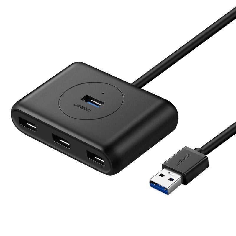 UGREEN 20291 4 in 1 USB 3.0 Hub (1m) Black