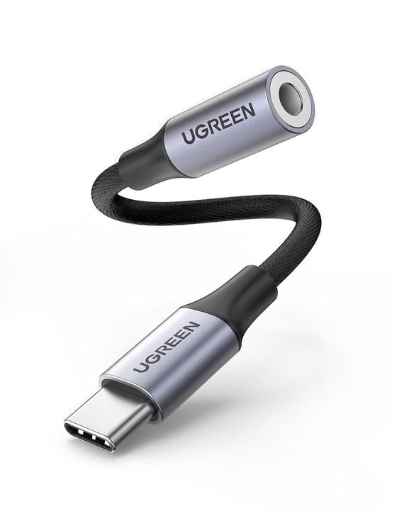 UGREEN 30632 USB Type C to 3.5mm Female Converter 10cm (Gray)