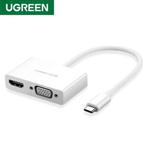 UGREEN 30843 USB Type C to HDMI + VGA Converter (White)