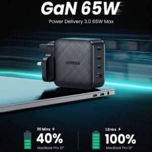 Ugreen 70819 GaN PD 65W 4 Port 3C1A Efficient Wall Charger