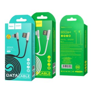 Hoco U42 Exquisite Steel Type-C Charging Data Cable 1.2M White