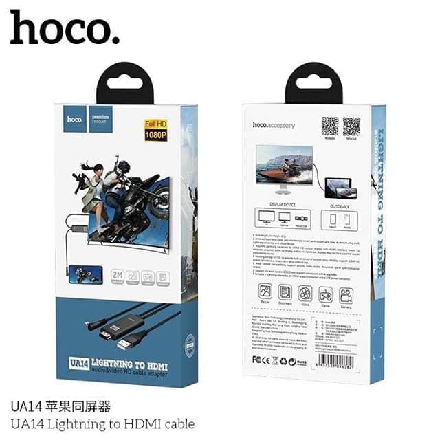Hoco UA14 Aluminum Alloy Shell Lightning To HDMI Cable