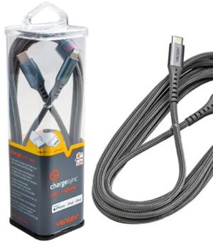 Ventev ChargeSync Type-C To Type-C Breaded Cable Black