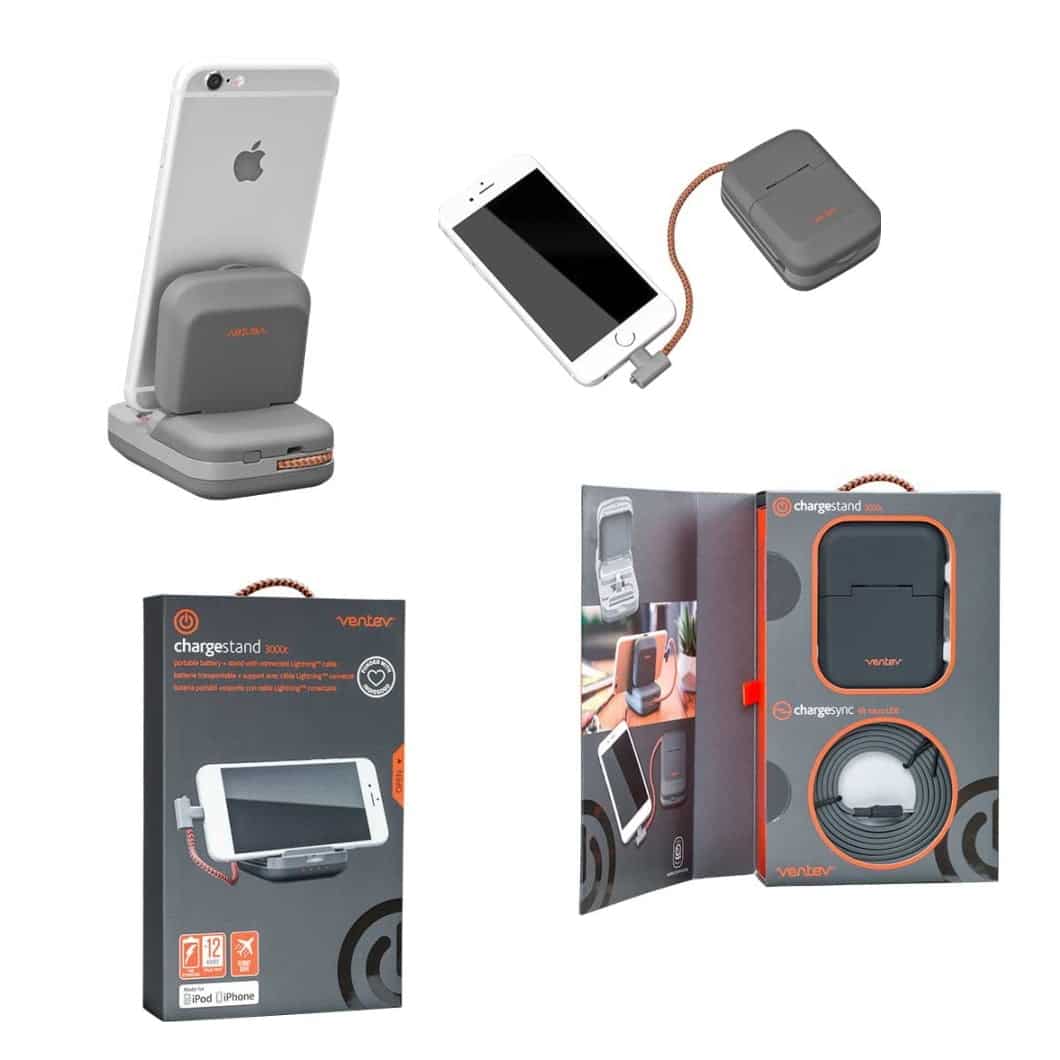 Ventev Chargestand 3000c 4ft Lightning MFI Portable Battery Stand
