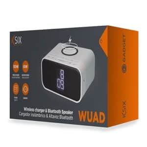 KSix Wuad 10W Wireless Charger /Radio/ Bluetooth Speaker White