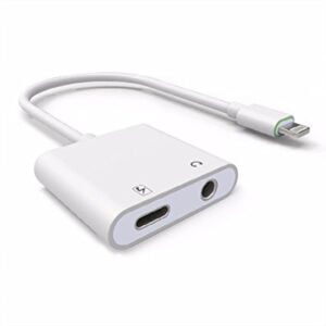 Lighting 2 in 1 Lighting Adapter + 3.5mm Audio Jack Adapter White
