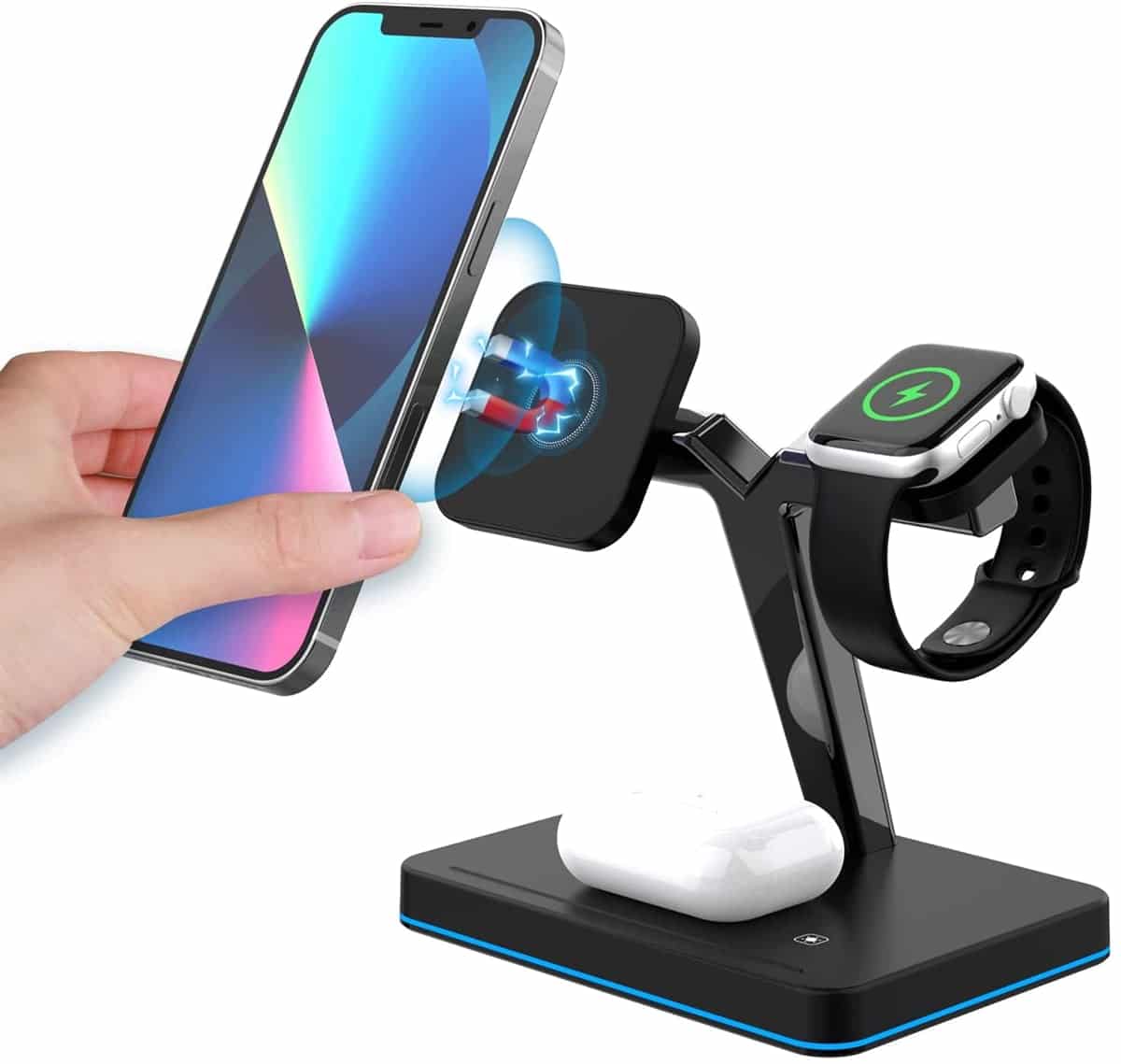 JLM J5 Smart 3in1 Magnetic Wireless charger Black