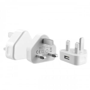 Main Charger UK Plug With CE Certification 5V/1.2A (White)