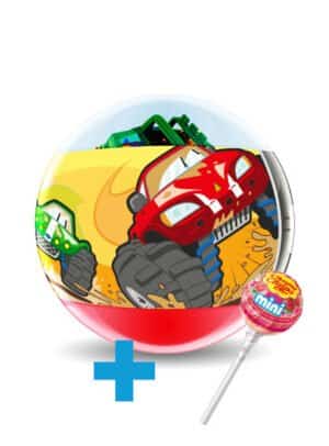90 mm Click & Play capsule + mini Chupa Chups – MOQ 200 units