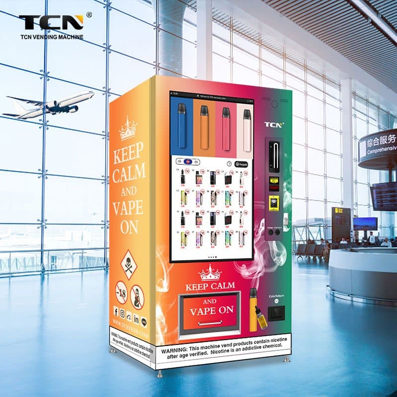 TCN Touch Screen E-Cigarette CBD Vape Vending Machine With Age Verification – TCN-D900-7C(49SP) - Image 5