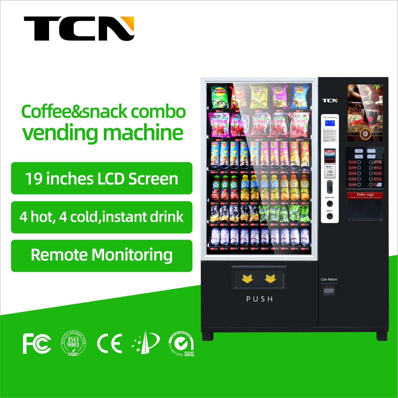 TCN-60G-C4 Snack Drink & Coffee (instant) Combination Vending Machine - Image 2
