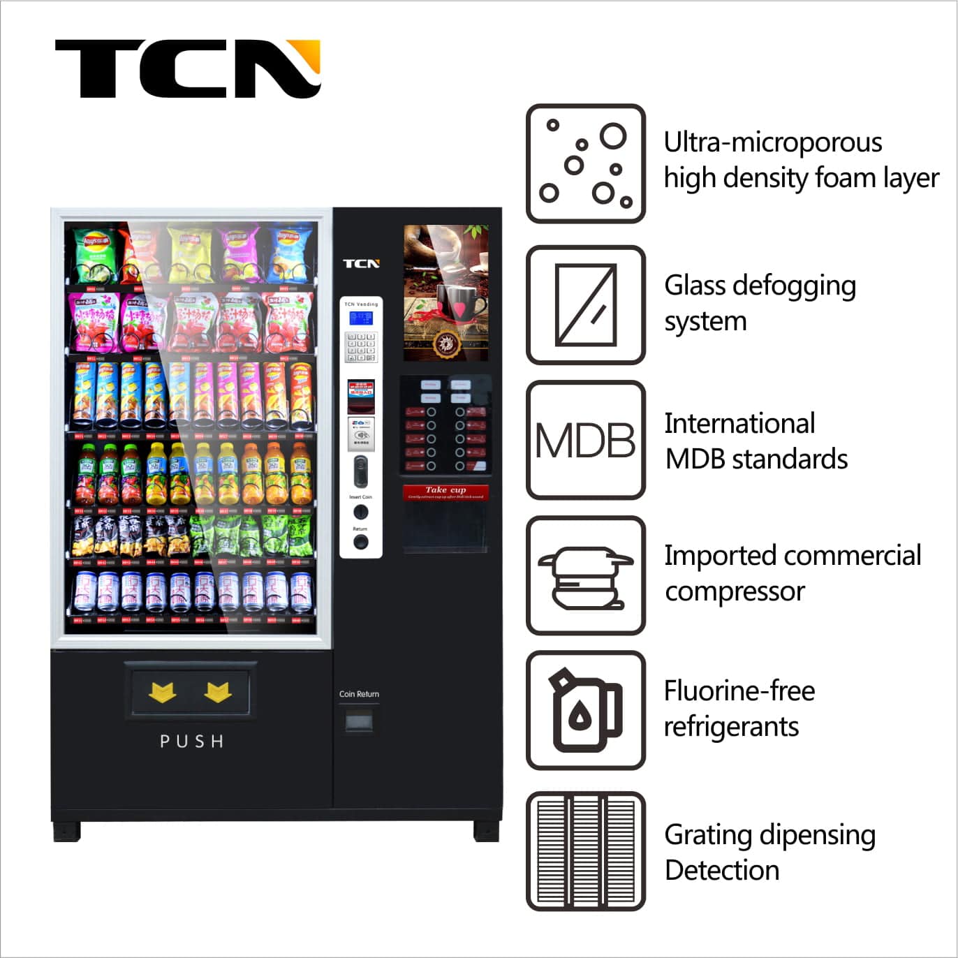 TCN-60G-C4 Snack Drink & Coffee (instant) Combination Vending Machine - Image 3