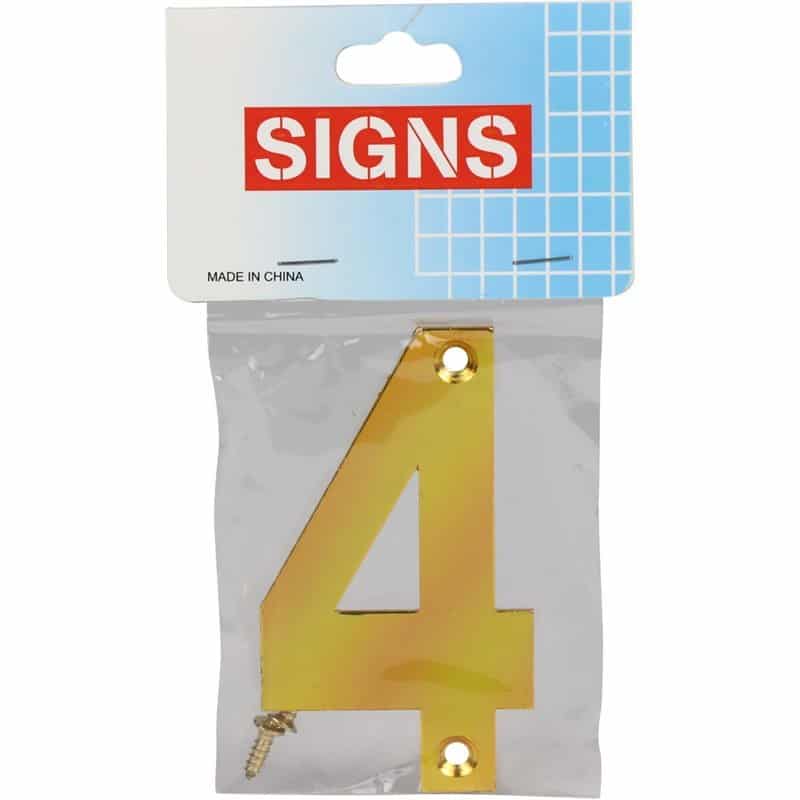 Alloy Door Number-4 7.5cm (10)