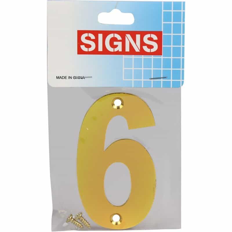 Alloy Door Number-6 7.5cm (10)