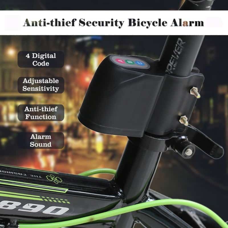 Anti-Thief Vibrate Sensor Security Bicycle Alarm