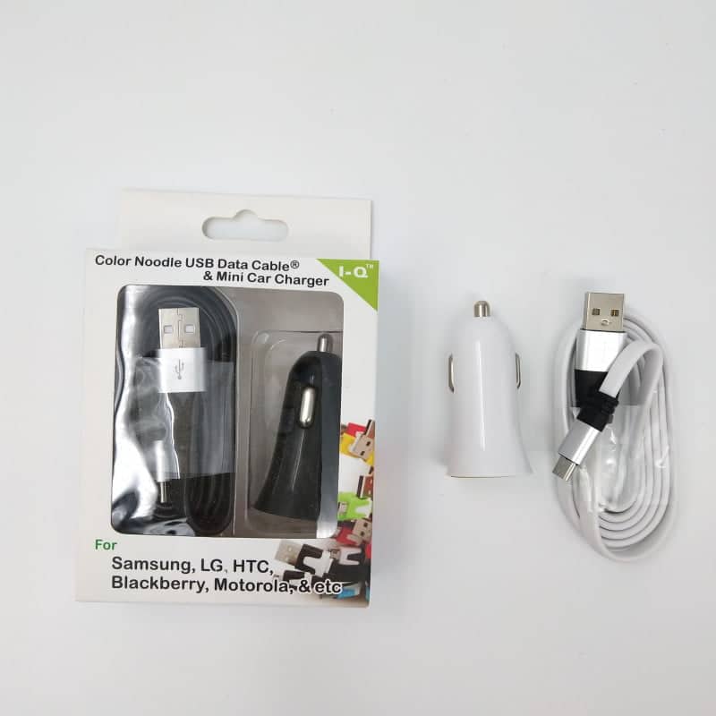 CAR CHARGER W/MICRO USB CABLE (12/P)