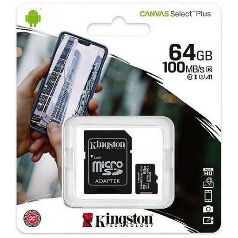 Kingston SDCS2/64GB Canvas Pluss MicroSD Class 10