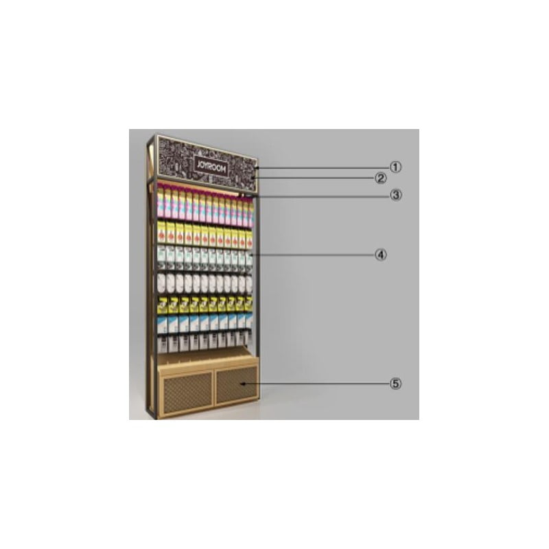 Mobile Phone Accessories Display Cabinet With Hooks1.2X0.3X2.4m (Collection Only)