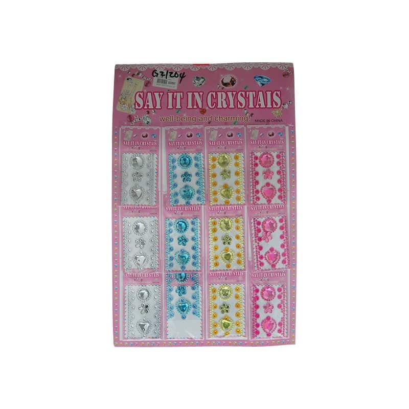 Mobilephone Crystal Sticker 12/Pk