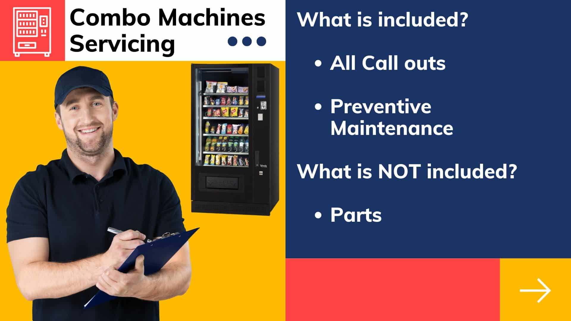 Combo Vending Machine service package