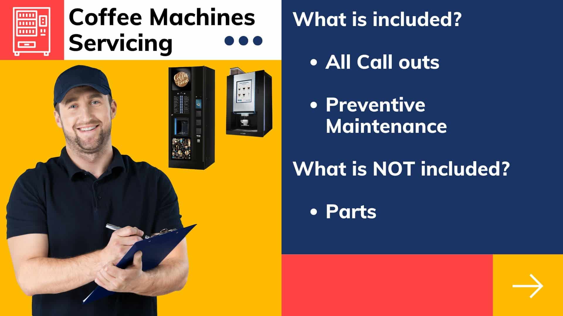 Coffee Vending Machine Service Package 