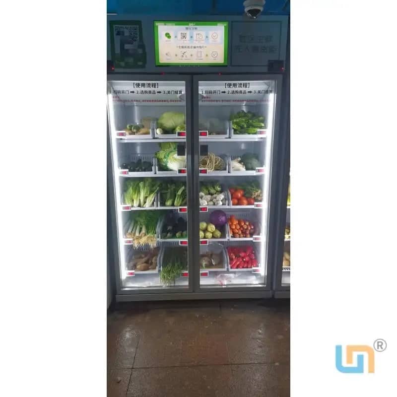 Smart Fridge Vending Machine For Sale Egg Vegetable Fruit Farm Produce Vending Machine With Cooling System Card Reader - Image 4